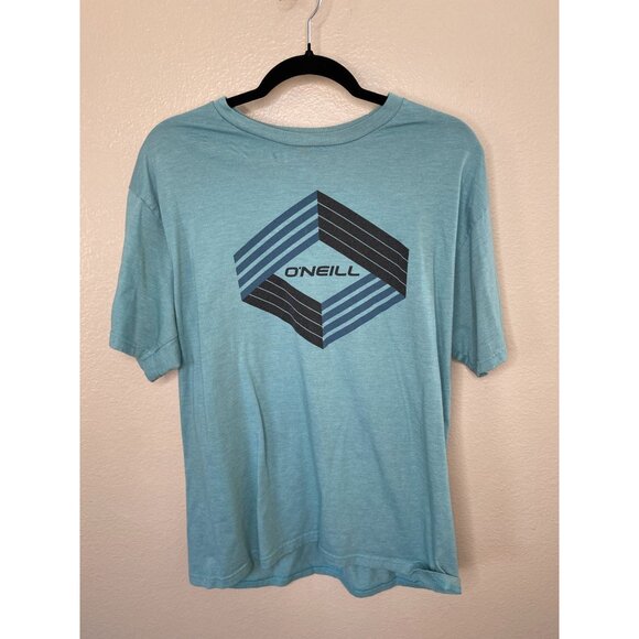 O'Neill‎ Mens Premium T- Shirt L Blue Short Sleeve Crew Neck Cotton Blend - Picture 2 of 5